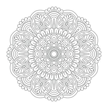 recommend clip art: Easy Mandala Coloring Book Pages for Adults to Relax, vector file