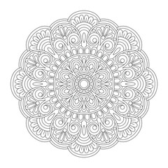 Flor de Mandala para adultos relajantes libros de colores, vector file