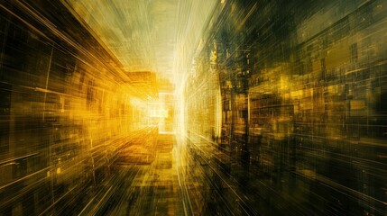 Fototapeta premium Vibrant Urban Landscape with Dynamic Lines and Light