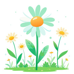 Spring flower isolated on white background