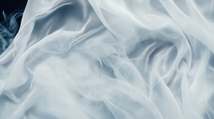 Fototapeta premium Abstract flowing white fabric texture with smooth, soft waves, creating a luxurious and elegant background