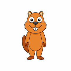 beaver cartoon vector
