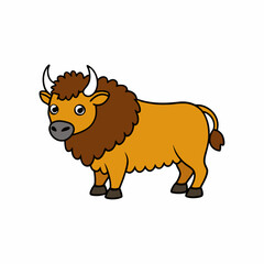 cartoon bison cartoon