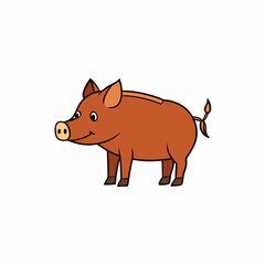 illustration of a cartoon boar