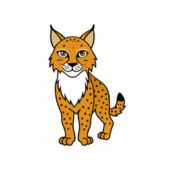 bobcat cartoon vector