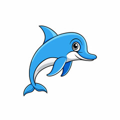 dolphin isolated on white background