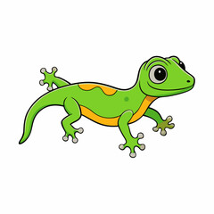 green chameleon cartoon