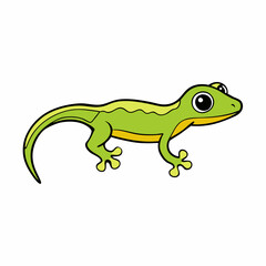 cartoon lizard on white background