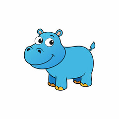 cartoon, animal, hippo, illustration, mammal, vector, hippopotamus, wild, rhino, wildlife, zoo, safari, fun, art, nature, baby, rhinoceros, elephant, comic, drawing, character, funny, design, pig, cut