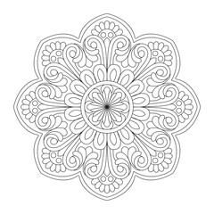 Vector mandala art design with white background for Kids, Vector File