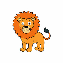 lion cartoon isolated on white