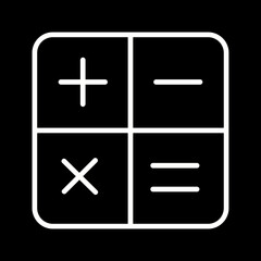 Obraz premium Math Symbols Vector Icon