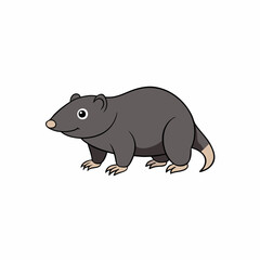 vector illustration of a cartoon rat