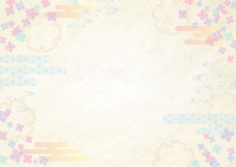Japanese style background with hydrangea