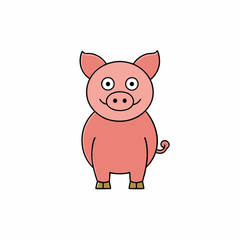 pig cartoon vector