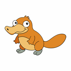 illustration of a cartoon platypus