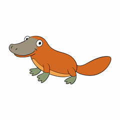 illustration of a cartoon platypus