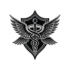 Fototapeta premium The medical clinic logo symbol vector on a white background,