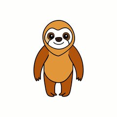 sloth cartoon vector