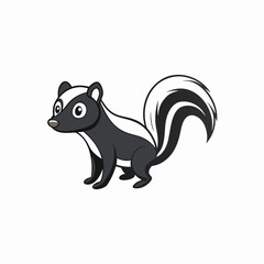 vector illustration of a cartoon skunk