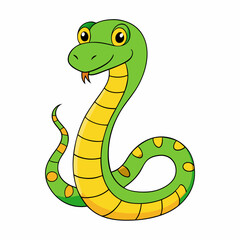 cartoon snake vector illustration