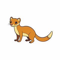 vector illustration of a weasel