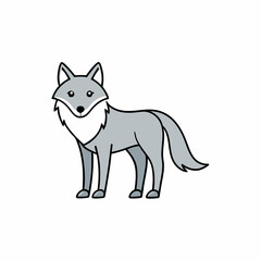 vector illustration of a wolf