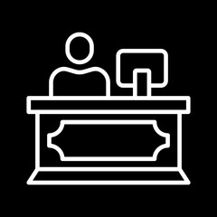 Hotel Reception Vector Icon