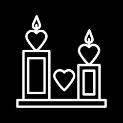 Love candles Vector Icon