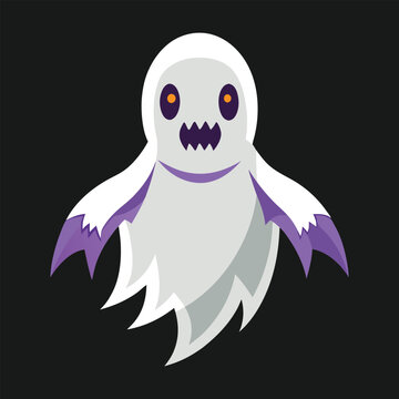 Ghost vector Illustration on black background,