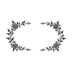 Rose frame vector Illustration on a white background,