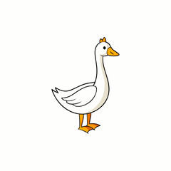 duck on white background