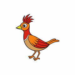 lark bird on a white background