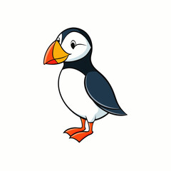 vector illustration of a puffin