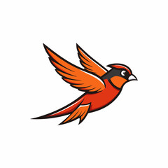 vector illustration of a swift bird