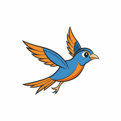 vector illustration of a swift bird