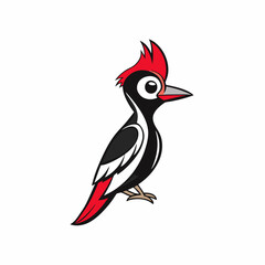 vector illustration of a woodpecker bird