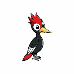 vector illustration of a woodpecker bird