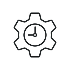 Obraz premium Time management thin line icons. Editable stroke and Perfect pixel on transparent background