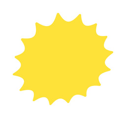 シンプルでポップな黄色いギザギザした楕円形のイラスト - 吹き出しやフレームなどのパーツ素材