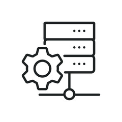 Setting and setup thin line icons. Editable stroke and Perfect pixel on transparent background