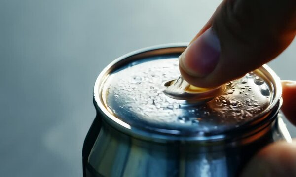 canned soda that will be opened