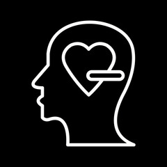 Negative Love Vector Icon