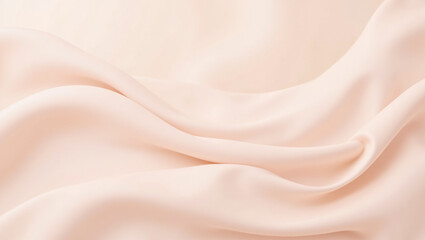 Soft, flowing fabric in light peach color creates elegant and serene background, perfect for various design projects. smooth texture adds touch of sophistication