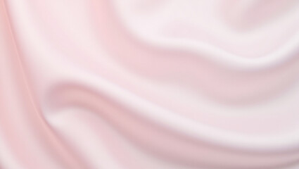Fototapeta premium Soft pink satin fabric with gentle waves and smooth texture, creating elegant and calming atmosphere. Ideal for backgrounds or textile designs