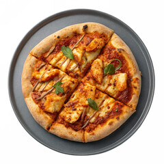 pizza on a white background