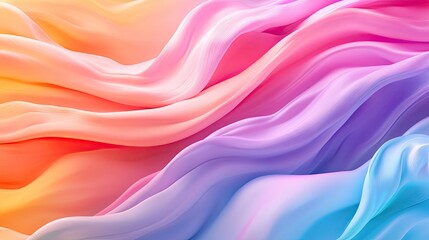 Obraz premium Soft Colorful Waves in Flowing Fabric Texture for Artistic Background