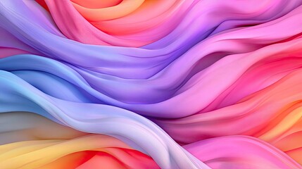 Obraz premium Colorful Flowing Fabric Patterns in Soft Pastel Shades for Backgrounds