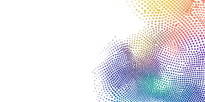 abstract dot design on white with copy space