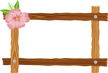 Wooden Frame With Flower